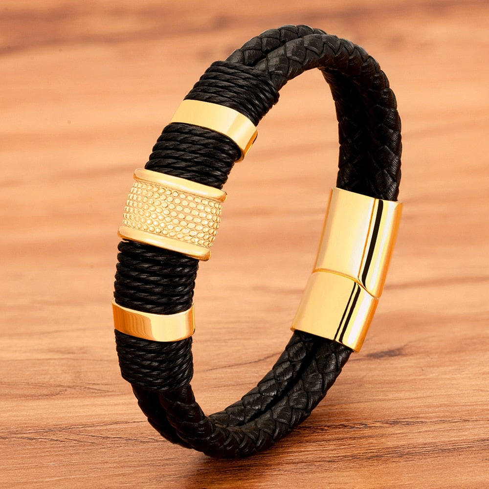 Armband im geflochtenen Lederstil