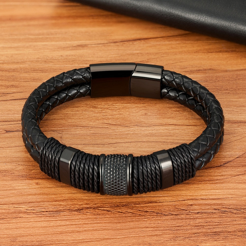 Armband im geflochtenen Lederstil