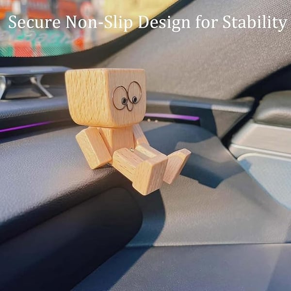 Holz-Dekorationsfigur mit Beweglicher Wippfunktion und Wechselbaren Gesichtern