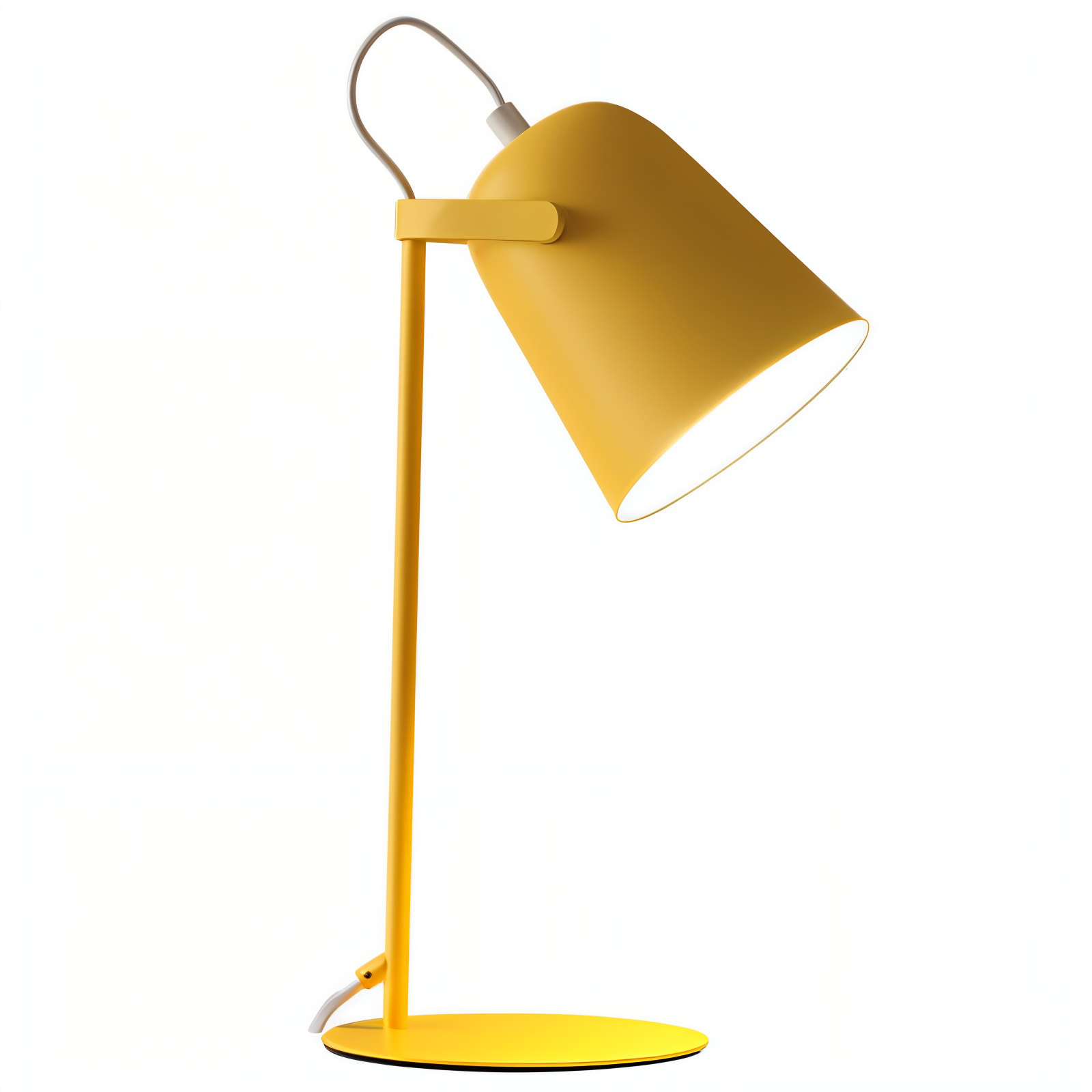 Frendorf | Macaron Tischlampe - Nordische gelbe Schreibtischlampe - Verstellbare Lampe