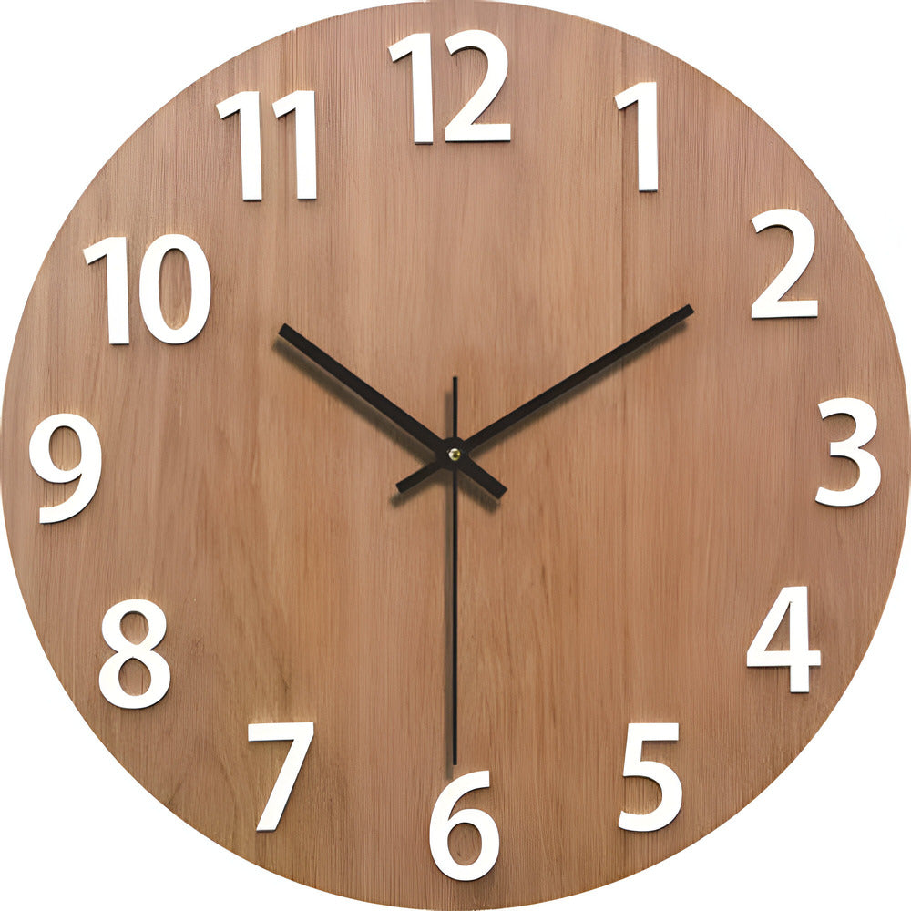 Holzlinie Moderne Stille Wanduhr – Minimalistisches Design aus Massivholz