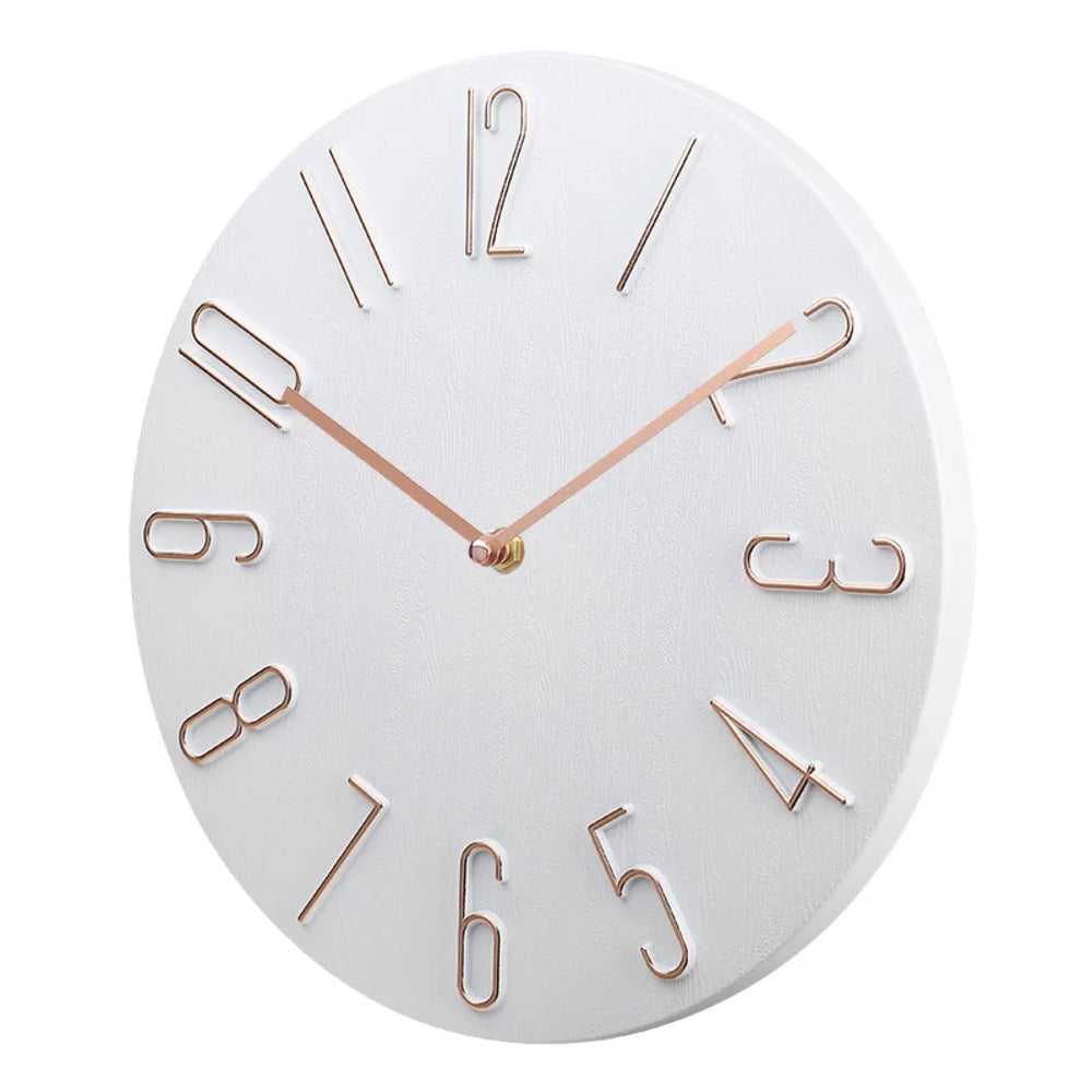 Silencio Moderne Stille Wanduhr – Minimalistisches Design mit Quarz-Uhrwerk