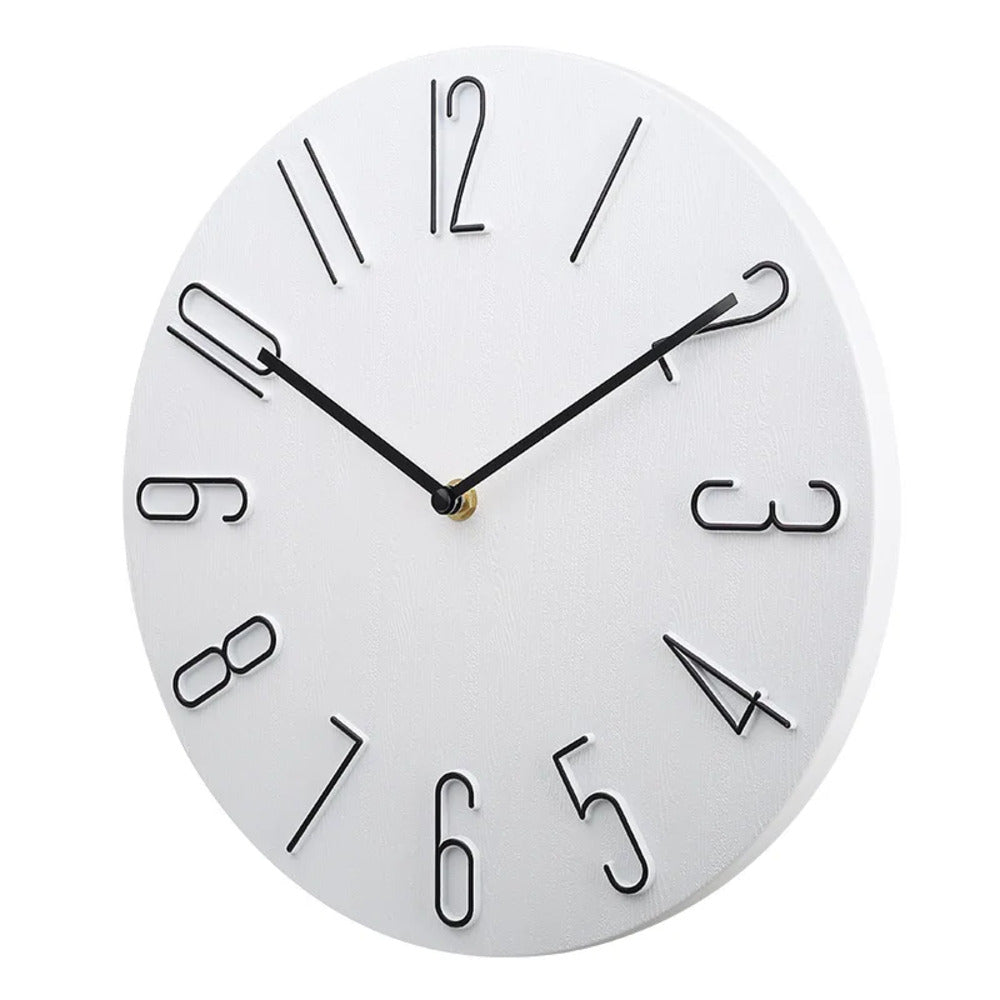 Silencio Moderne Stille Wanduhr – Minimalistisches Design mit Quarz-Uhrwerk