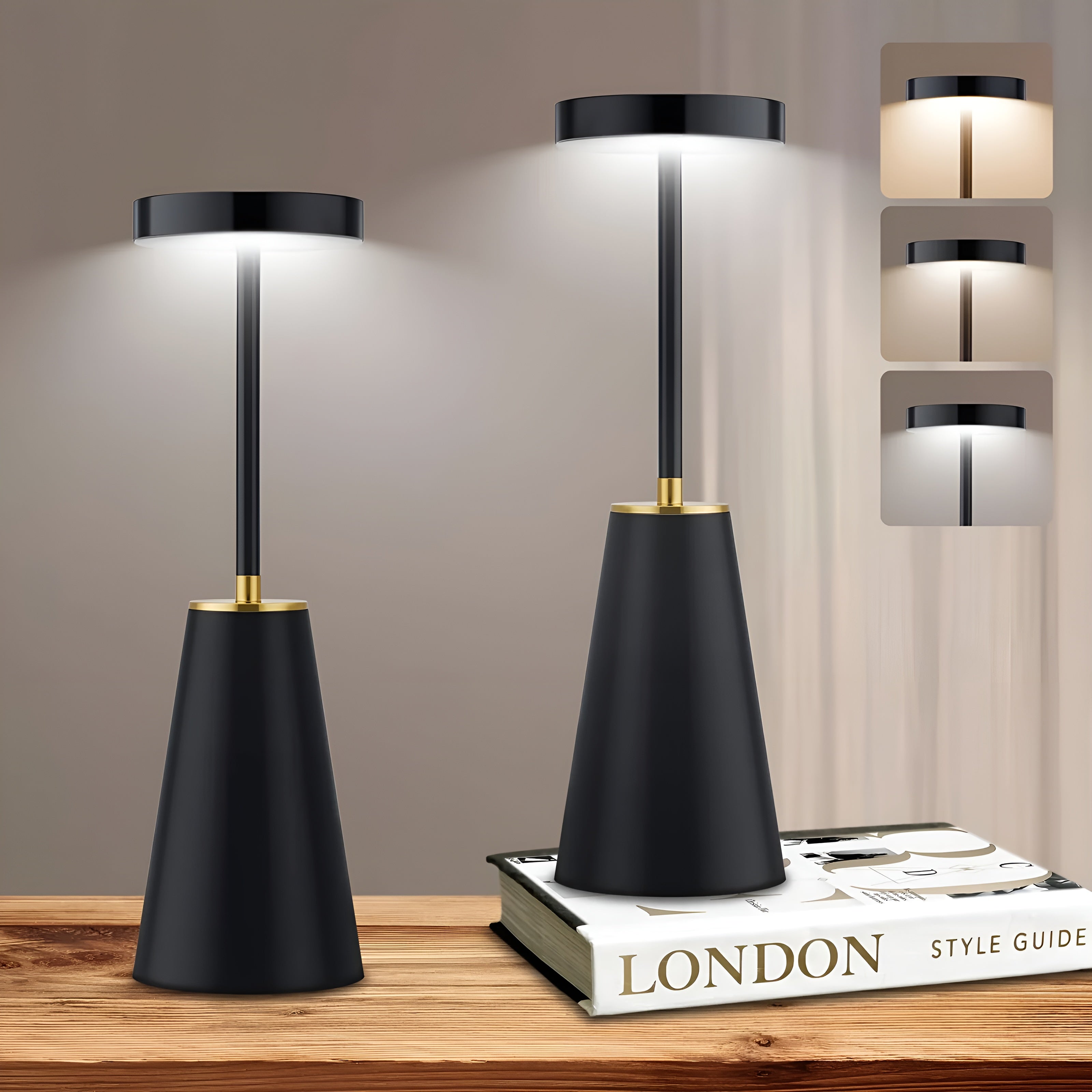 Tischlampe Kabellos - Luxusdesign - Modernes Ambiente - Dimmbar