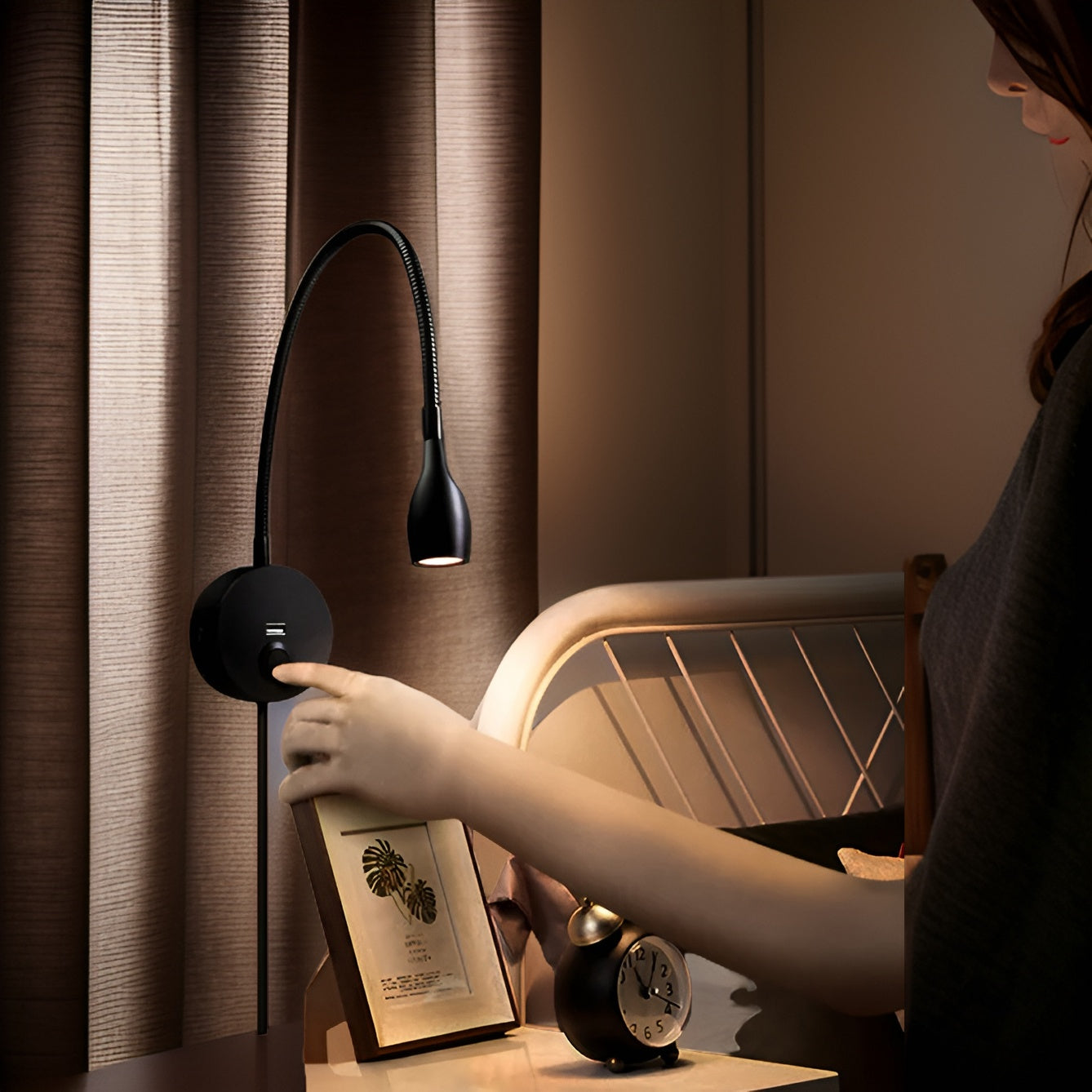 BrightNest – Flexible Wandleuchte zum Lesen mit dimmbarer Touch-Steuerung