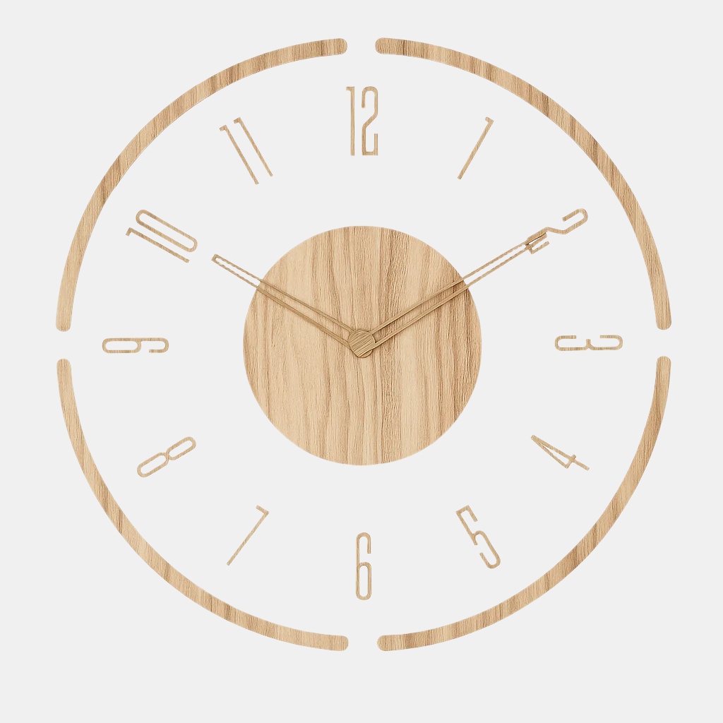 Minimalistische Runde Wanduhr mit Silent Movement