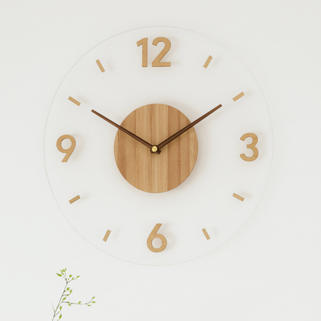Minimalistische Runde Wanduhr mit Silent Movement