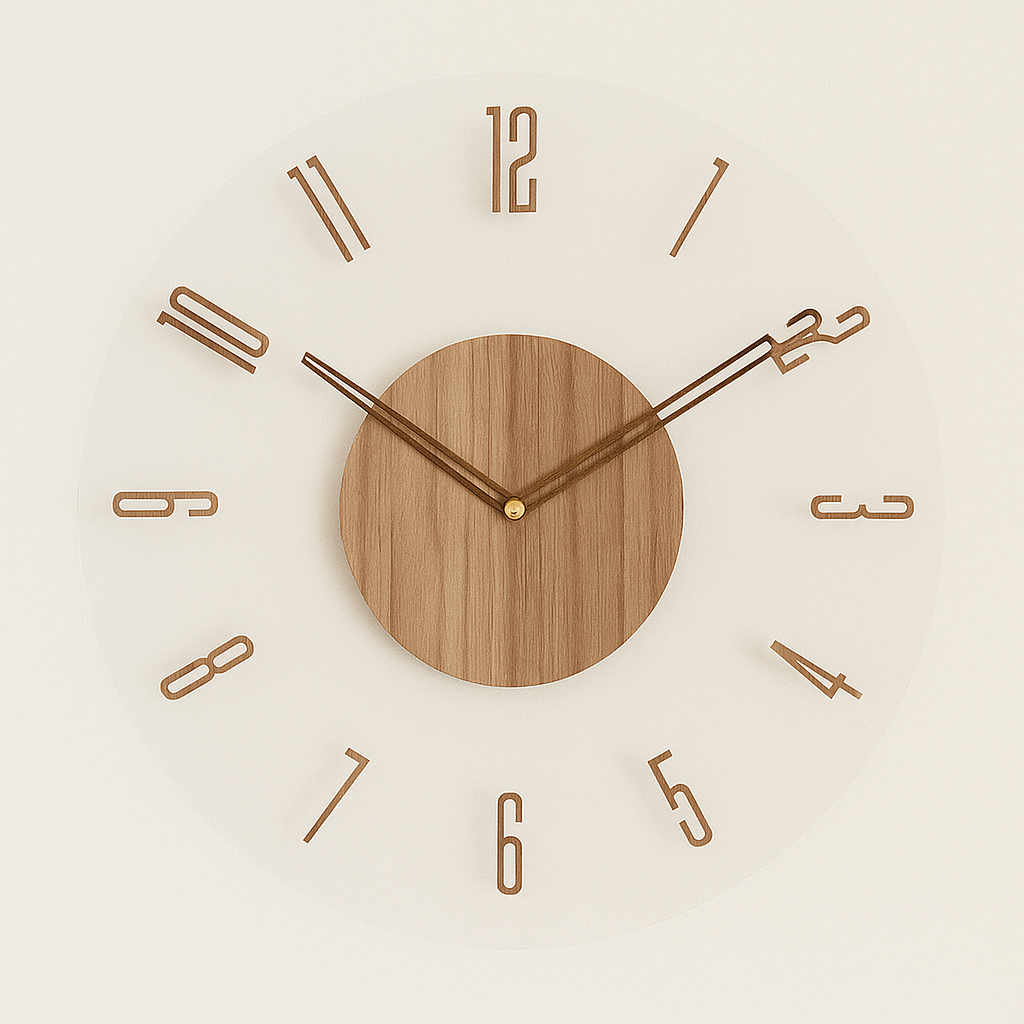 Minimalistische Runde Wanduhr mit Silent Movement