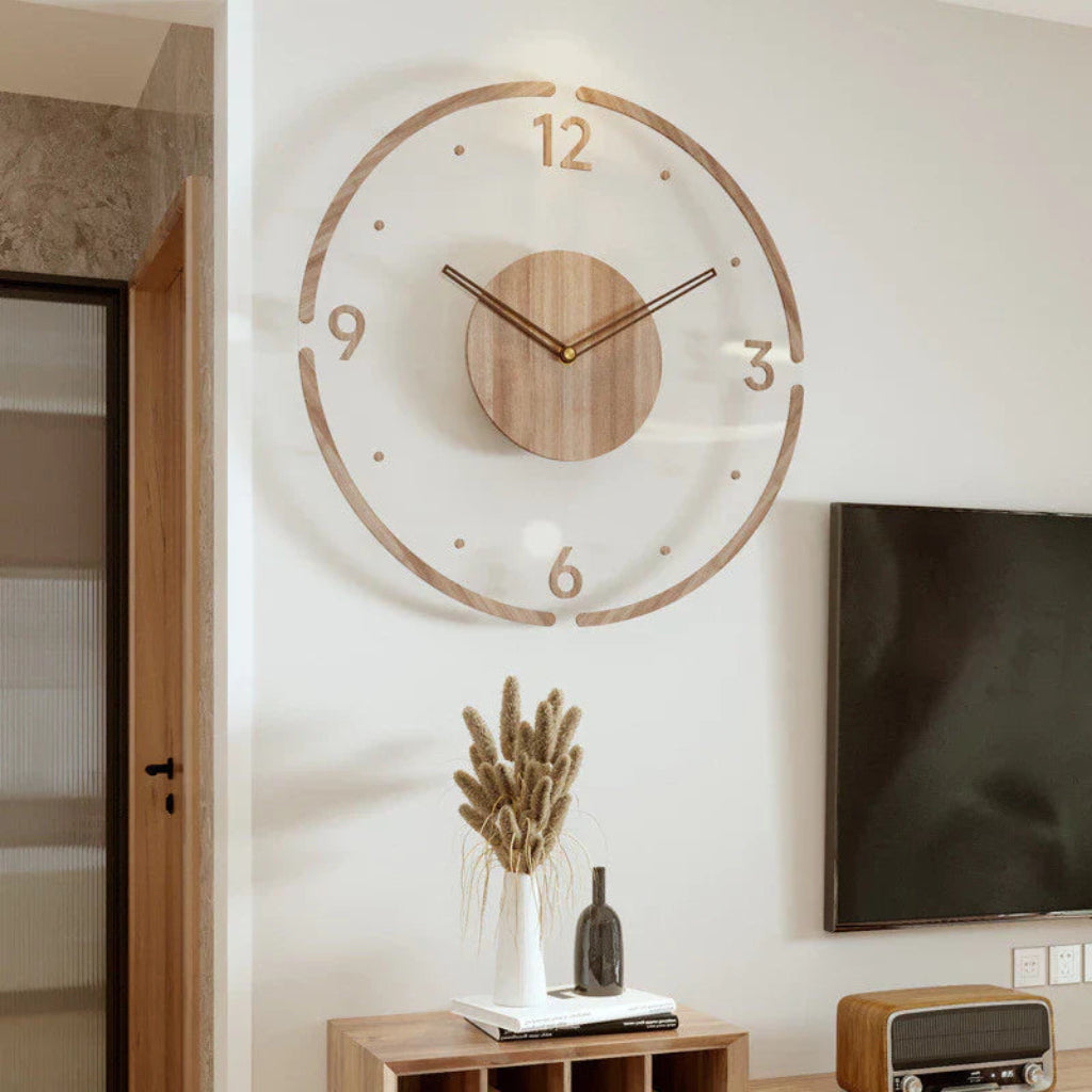 Minimalistische Runde Wanduhr mit Silent Movement