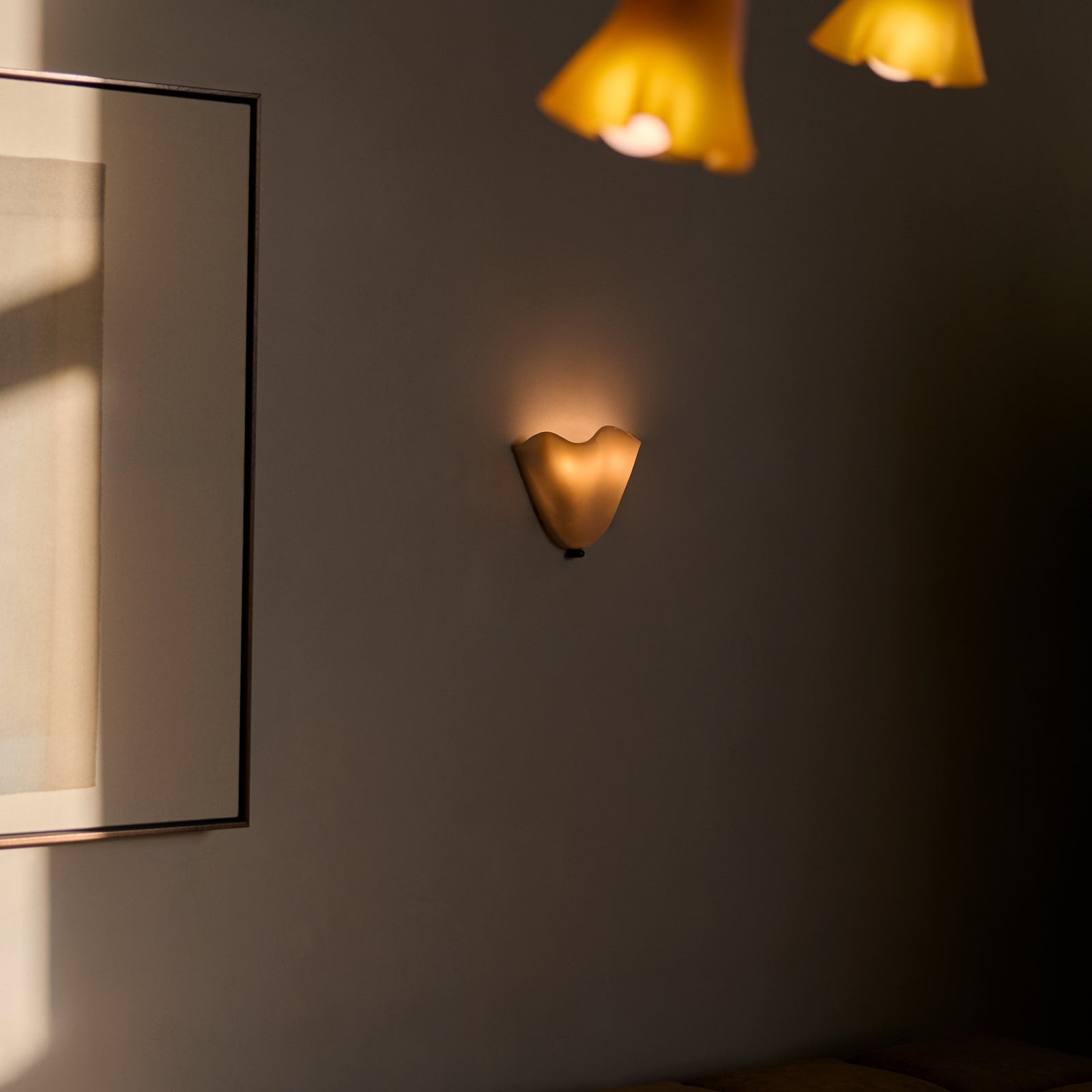 Retro Buntglas Rock Muschel Wandlampe LED 1-Licht