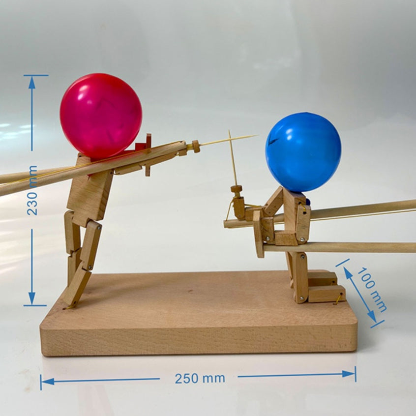 Handgemachte Ballonköpfe Holz Kämpfer Puppen