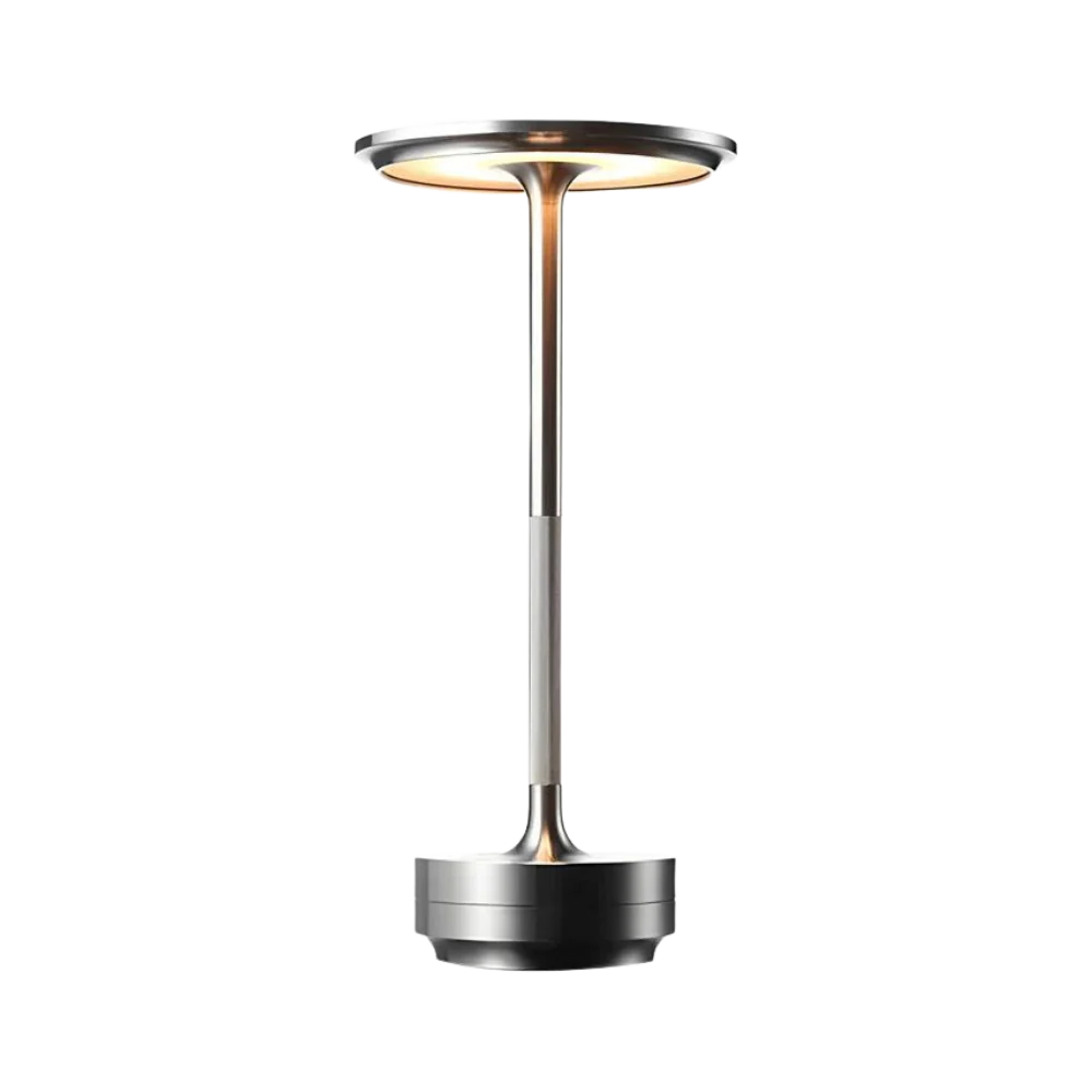 Moderne Messing-Kegel-LED-Akku-Tischlampe 1-Licht