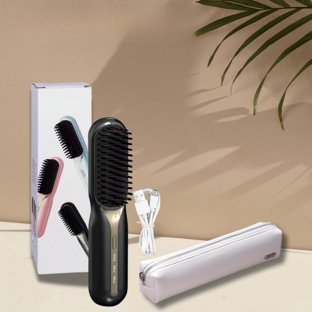 Kabellose Haarstyler Bürste Reisegeeignet für Glätten und Locken Wiederaufladbar für Alle Haartypen