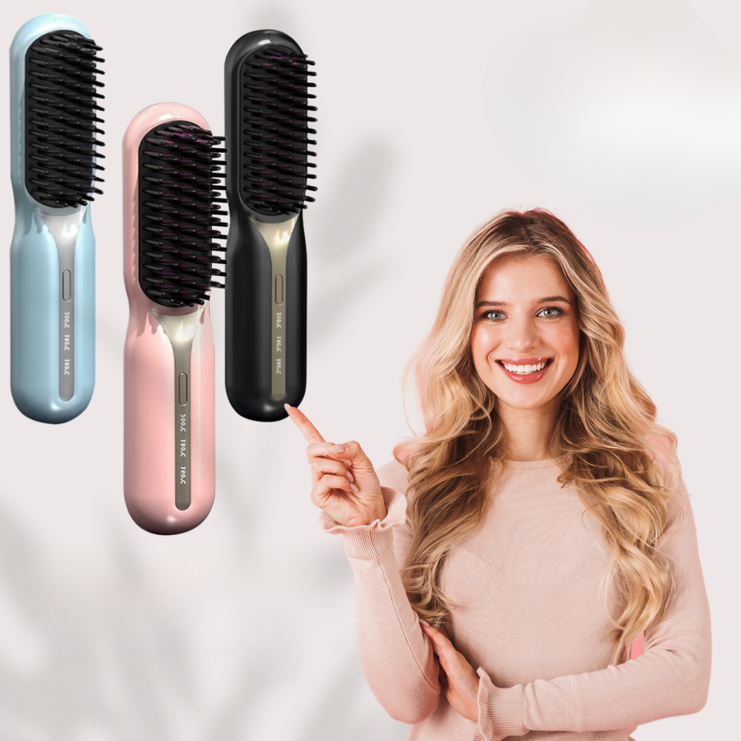 Kabellose Haarstyler Bürste Reisegeeignet für Glätten und Locken Wiederaufladbar für Alle Haartypen