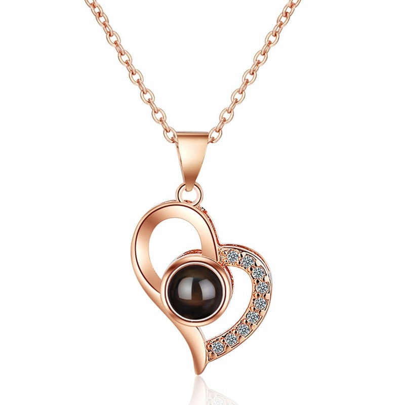 Römische Kette | Ewige Rose und Herz Kette | Luxuriöses Geschenkset