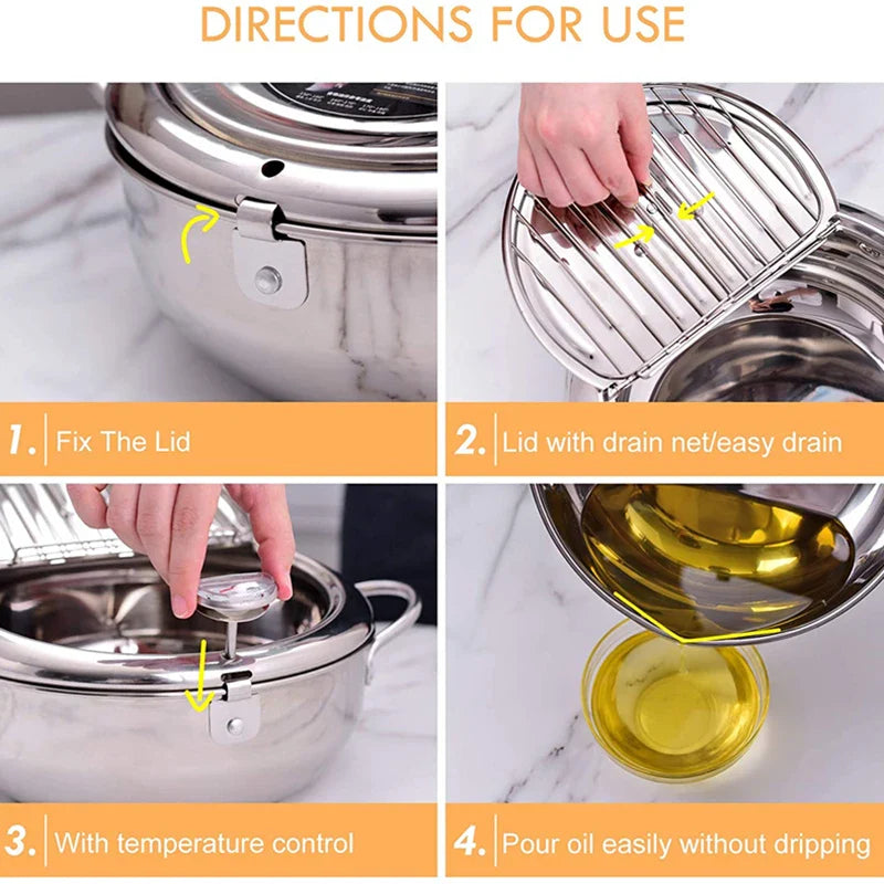 Meister-Fritteuse mit Thermometer