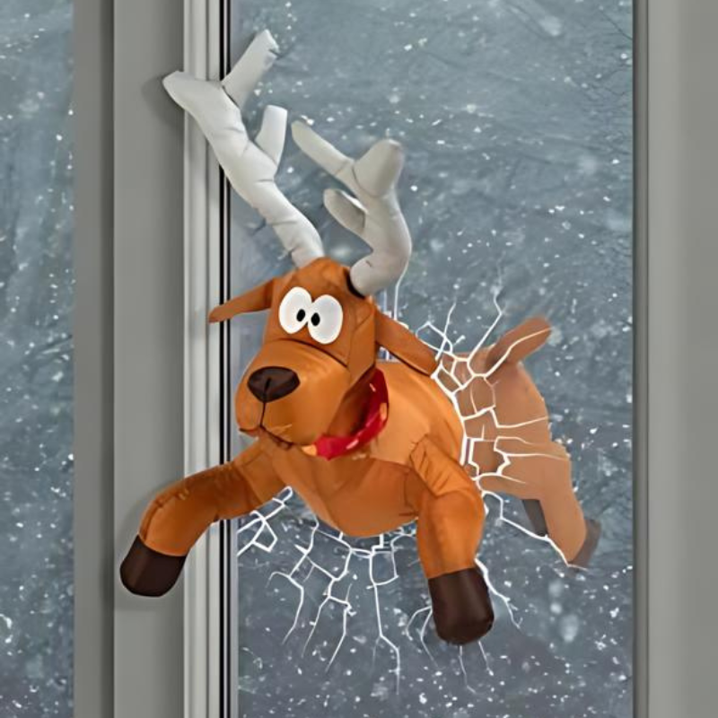 WindowFest | Weihnachtsfensterdekoration Santa Rentier Festdekoration