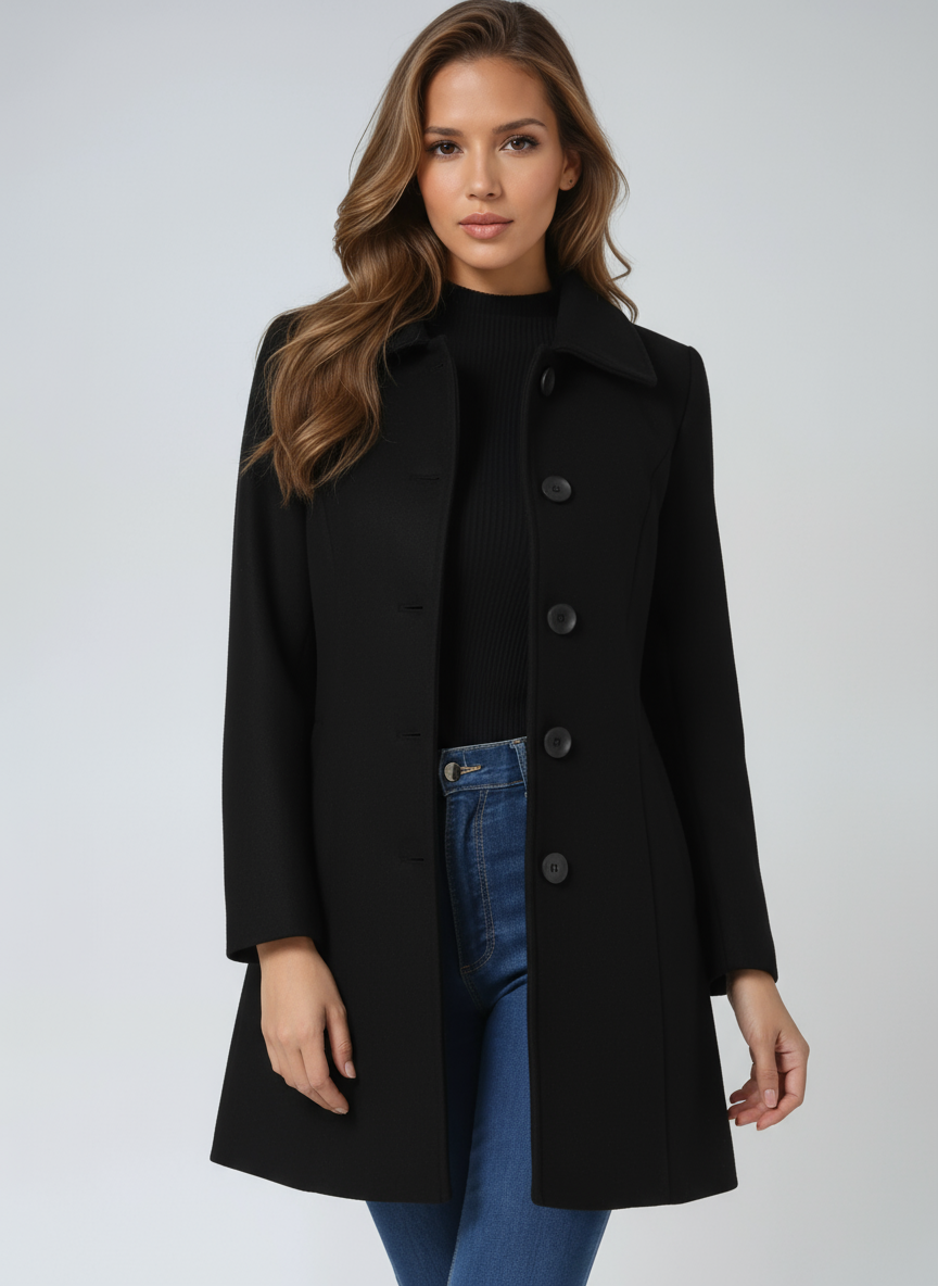 ChicEssence Winter-Trenchcoat | Elegantes und warmes Einreiher-Design für stilvollen Schutz vor der Kälte