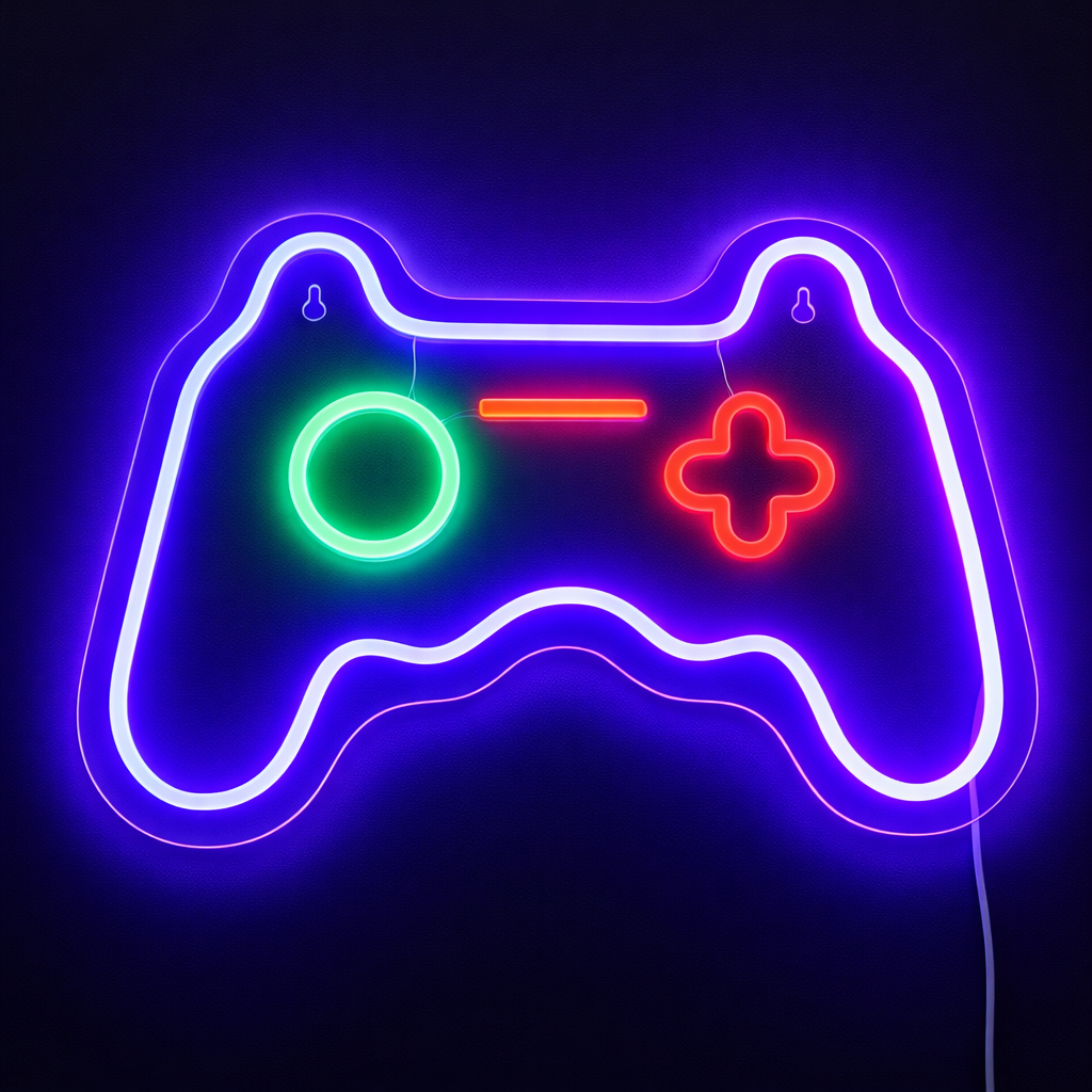 Joystick Neon Wandleuchte