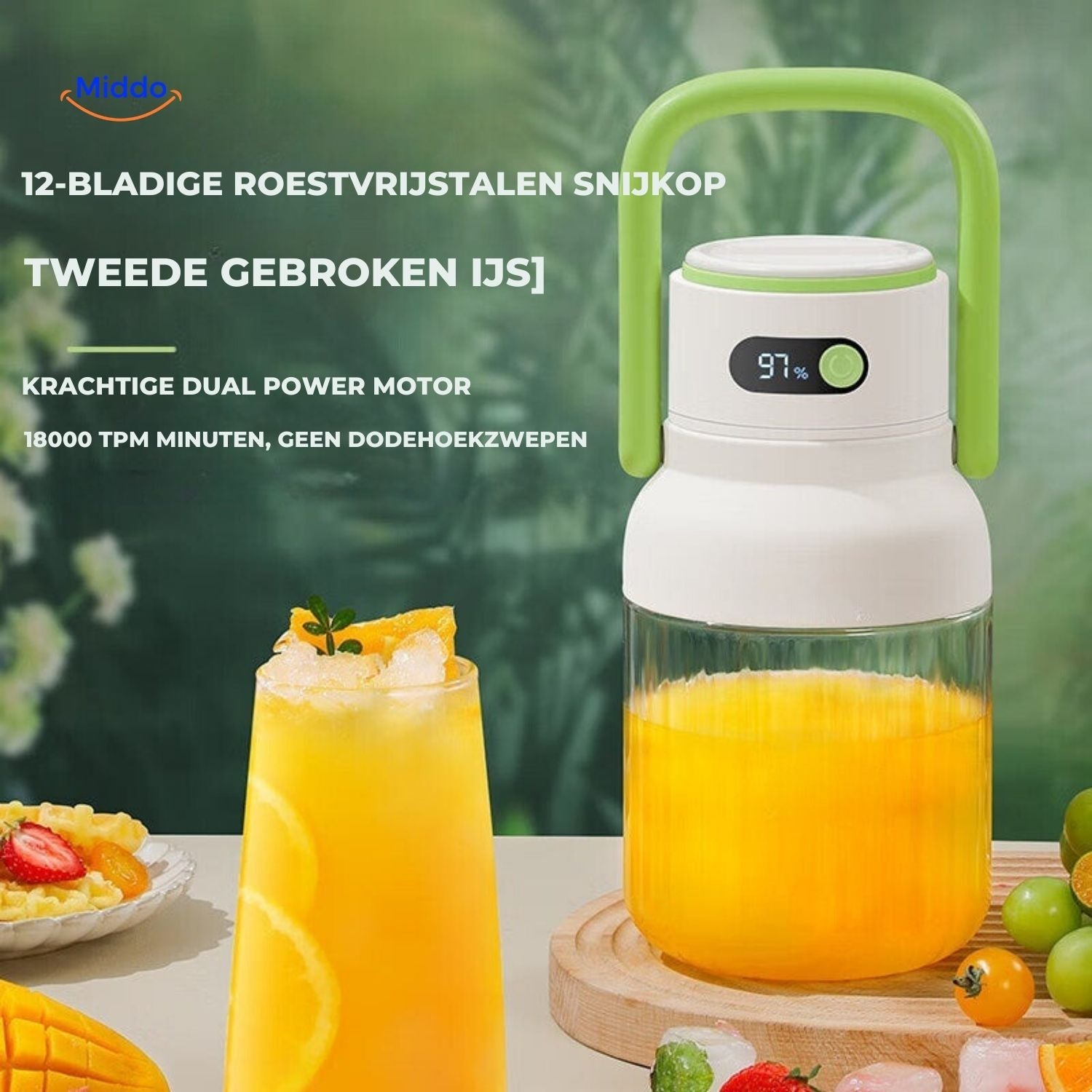 SaftGenie Kabelloser Mixer | Tragbare Saftpresse für frische, gesunde Säfte