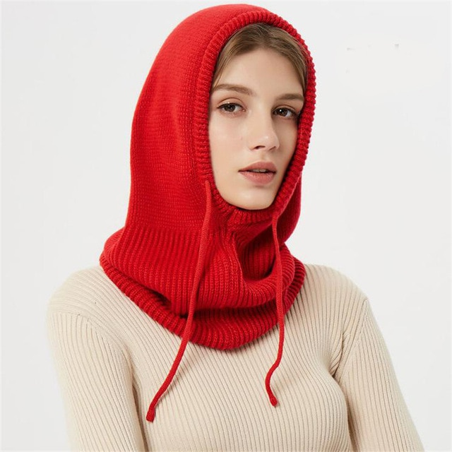 Wintermütze aus Cashmere für Frauen mit verstellbarer Kapuze