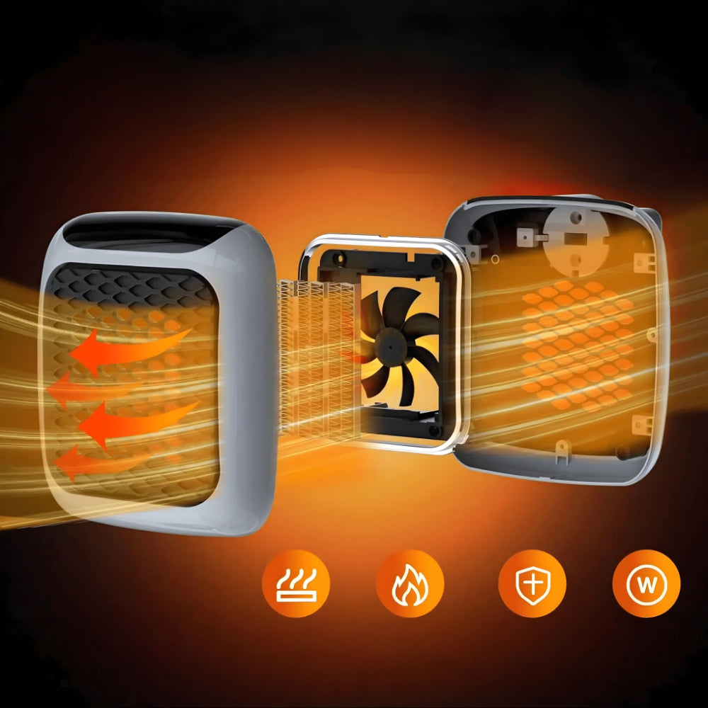 WarmiWall Keramische Wandheizung – Energieeffizienter Mini-Heizkörper mit Thermostat