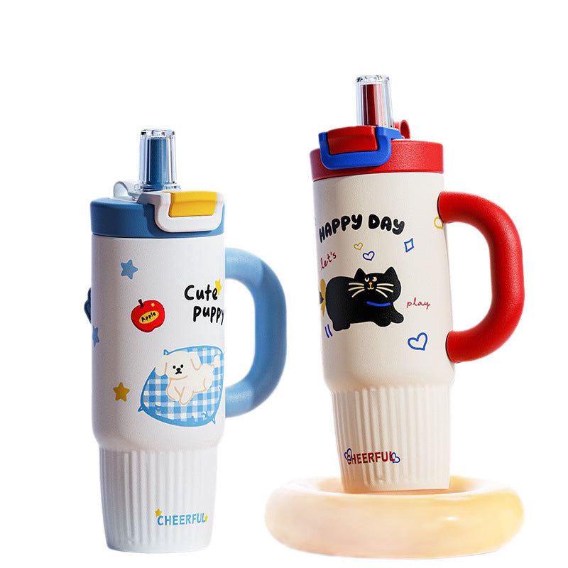 Isolierte Thermosbecher für Damen – Trinkbecher mit kreativem Design
