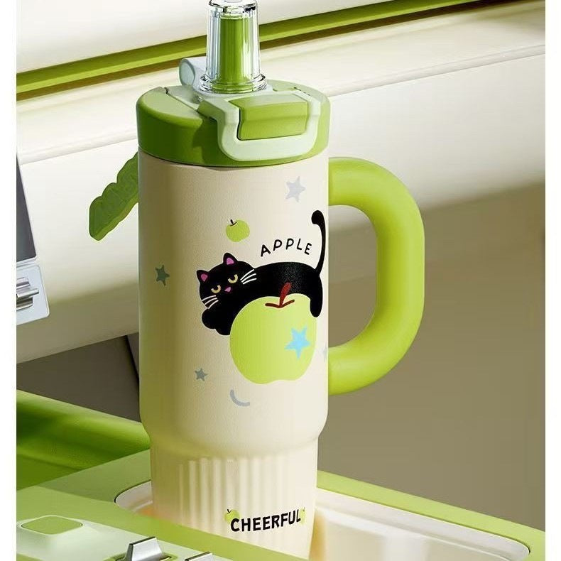 Isolierte Thermosbecher für Damen – Trinkbecher mit kreativem Design