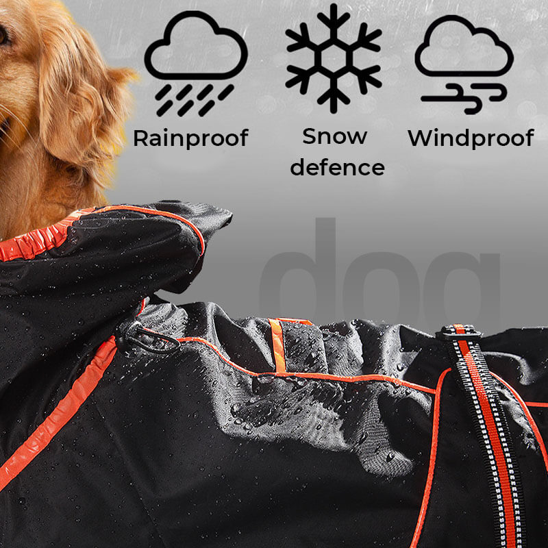 Wasserdichte Hunde-Regenjacke – Verstellbare Outdoor-Jacke für Hunde
