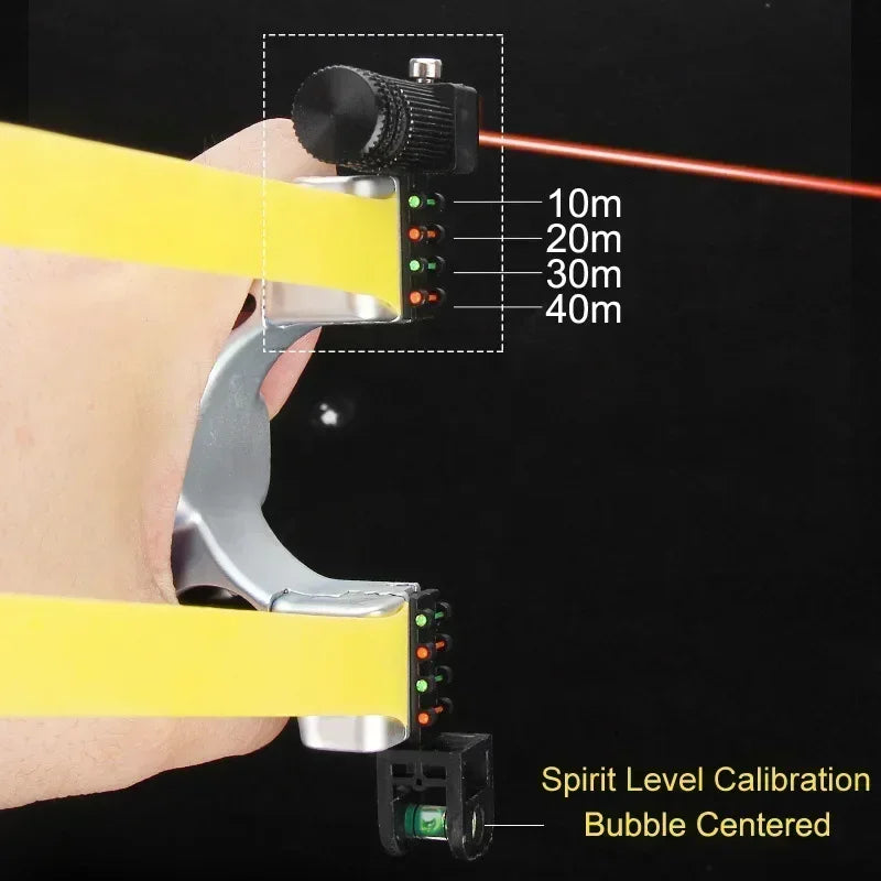 Präzisionsschleuder für das Zieltraining im Freien mit rutschfester Griff, LED-Leuchte und Wasserwaage – Leichtes und langlebiges Design