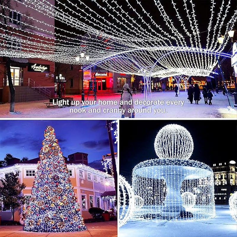 LED Weihnachtslichter auf Kupferdraht – Flexibler Lichtervorhang für Weihnachtsdekoration