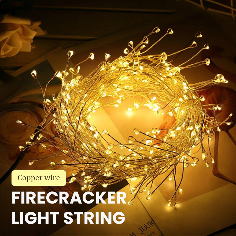 LED Weihnachtslichter auf Kupferdraht – Flexibler Lichtervorhang für Weihnachtsdekoration