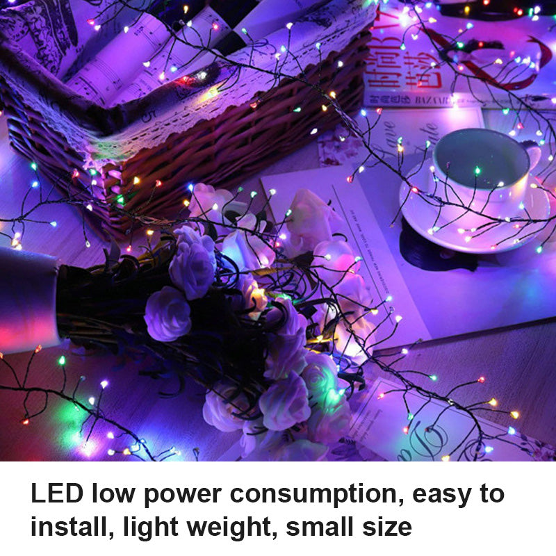 LED Weihnachtslichter auf Kupferdraht – Flexibler Lichtervorhang für Weihnachtsdekoration