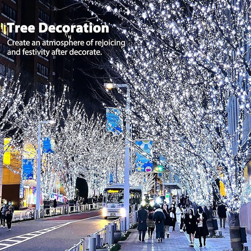 LED Weihnachtslichter auf Kupferdraht – Flexibler Lichtervorhang für Weihnachtsdekoration