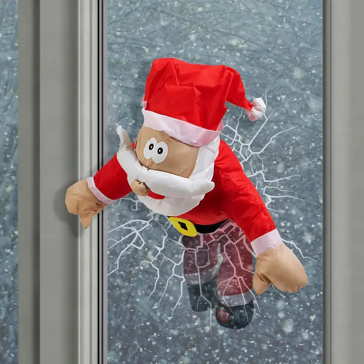 Fröhliche Weihnachtsfensterfigur ClausKlap – Bewegende, geräuschaktivierte Dekoration