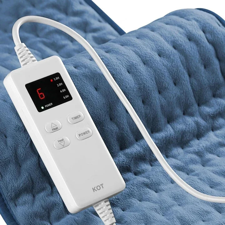 Elektrisches Heizkissen aus Mikrofleece mit einstellbarer Wärme und automatischer Abschaltung