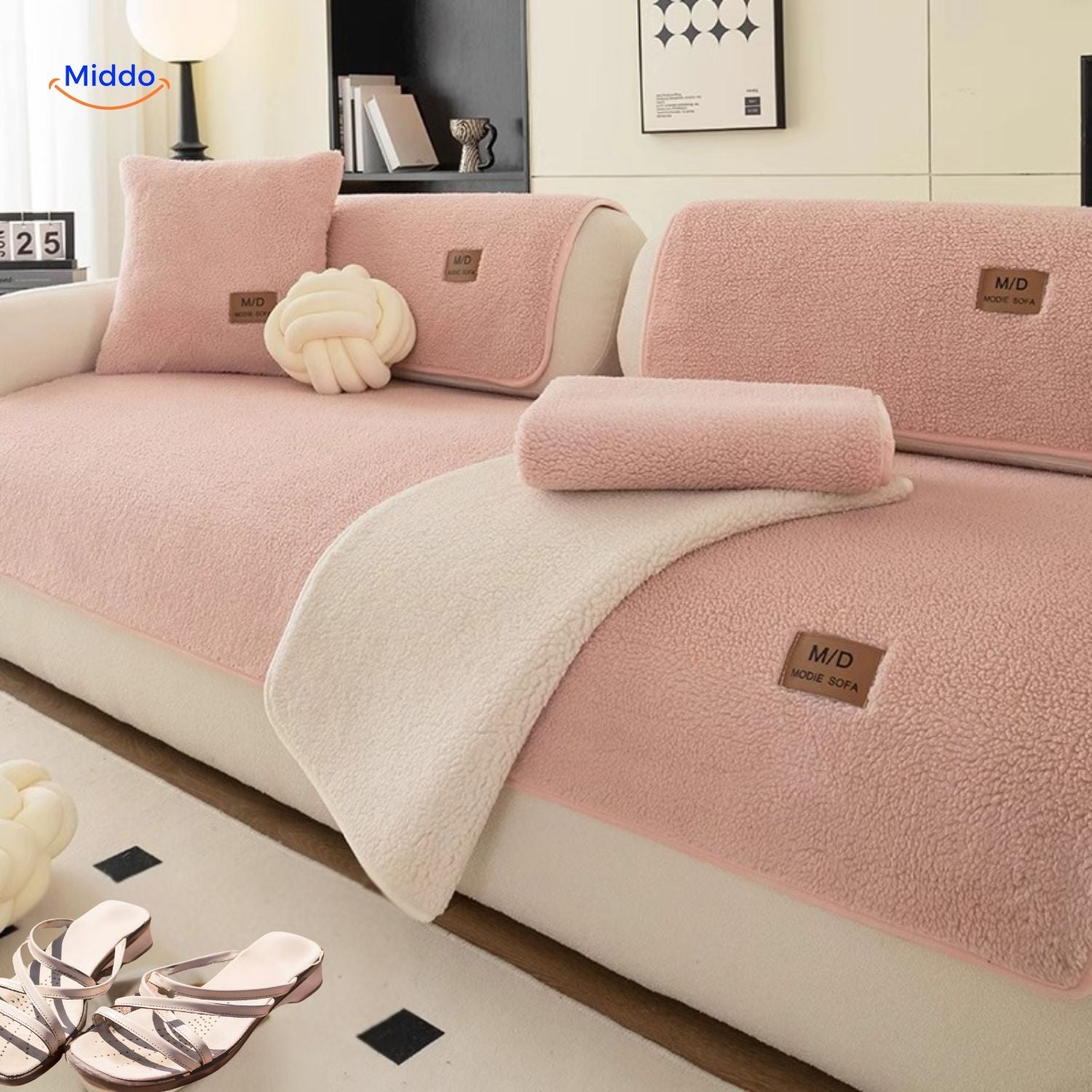 LuxeLamb Sofaüberzug | Ein elegantes Design, das Wärme und Stil vereint!