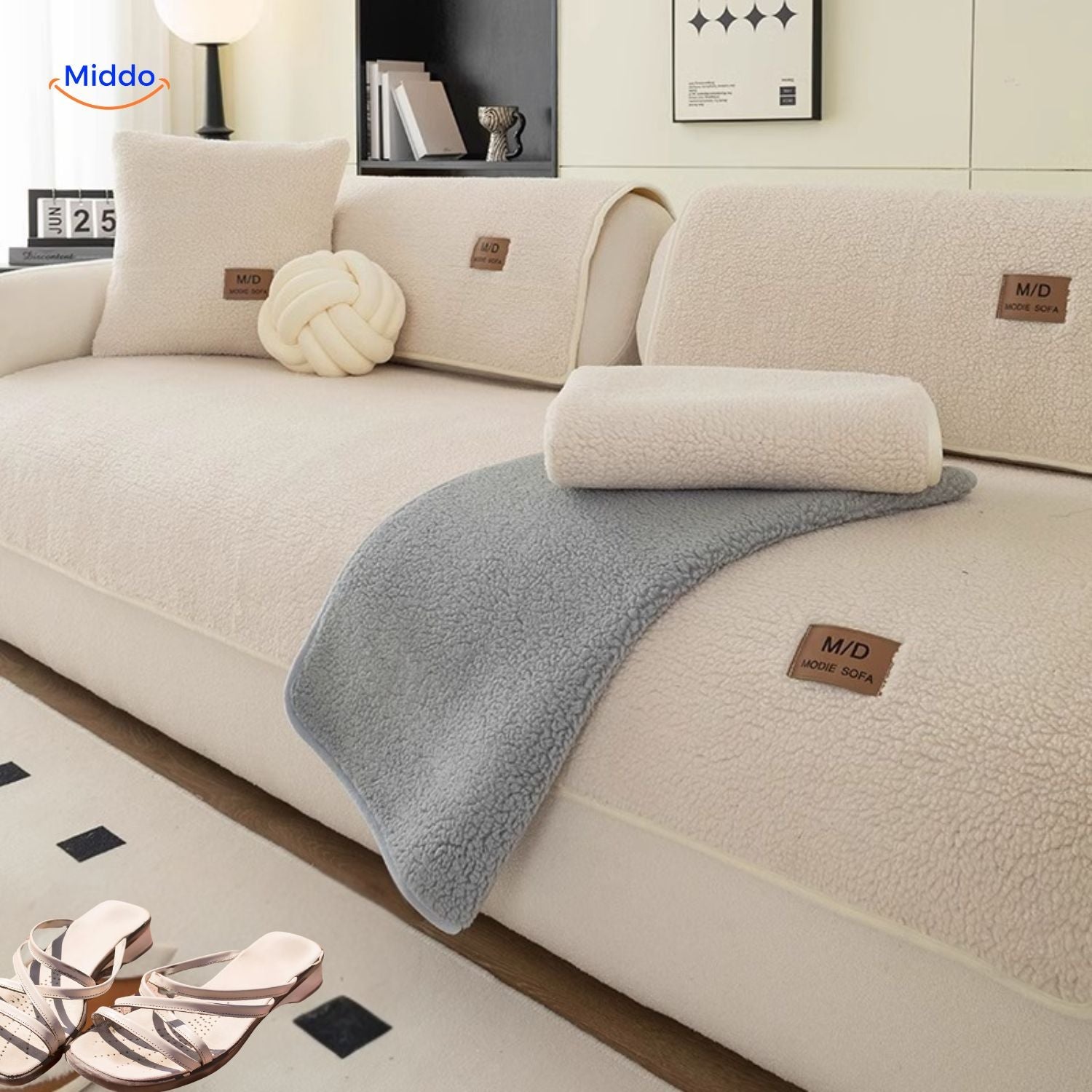 LuxeLamb Sofaüberzug | Ein elegantes Design, das Wärme und Stil vereint!