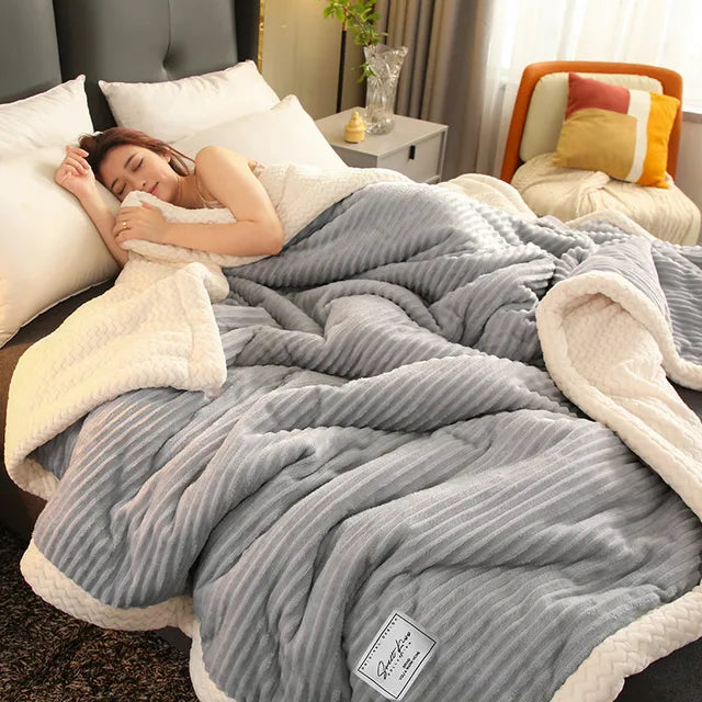 Warme Winter-Fleece-Decken für Zuhause und Sofa – Extra Kuschelig