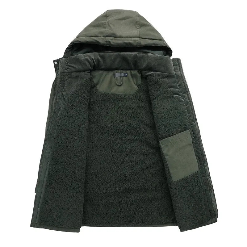Hans™ Warme Winterjacke mit Futter aus Fell