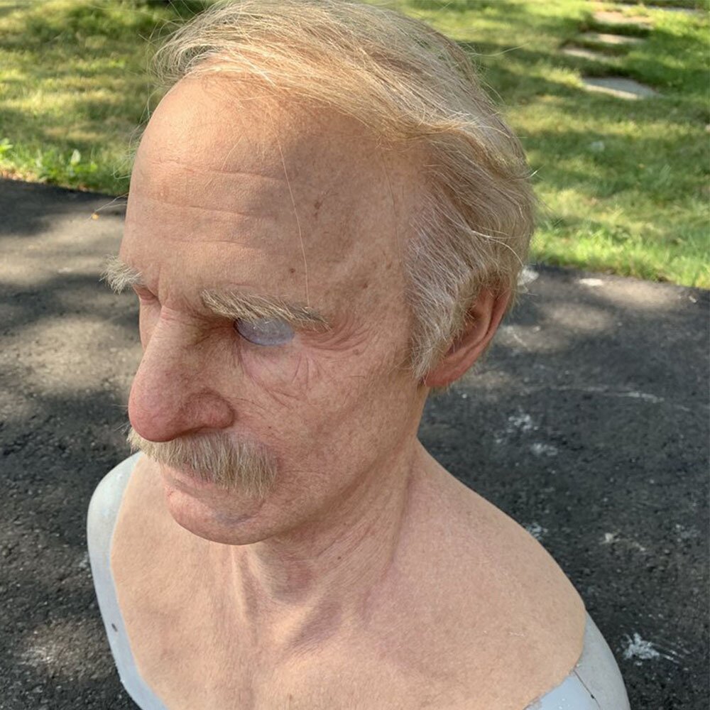 Realistischer Alter Mann Maske für Halloween – Gruseliges Latex-Kostümzubehör