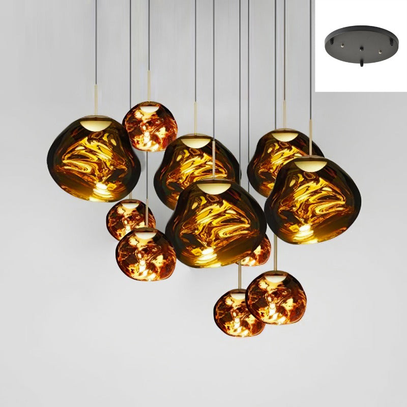 Frendorf | Mehrflammige Pendelleuchte | Skulpturales Melt Design