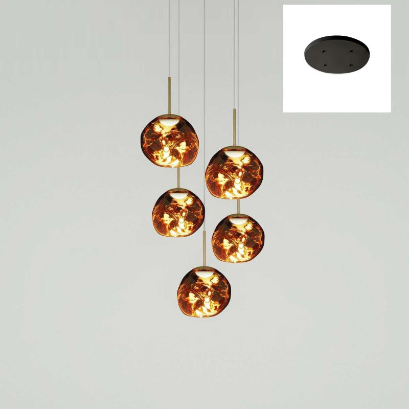 Frendorf | Mehrflammige Pendelleuchte | Skulpturales Melt Design