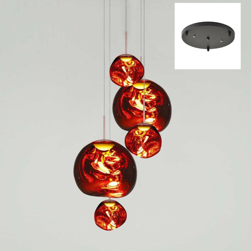 Frendorf | Mehrflammige Pendelleuchte | Skulpturales Melt Design