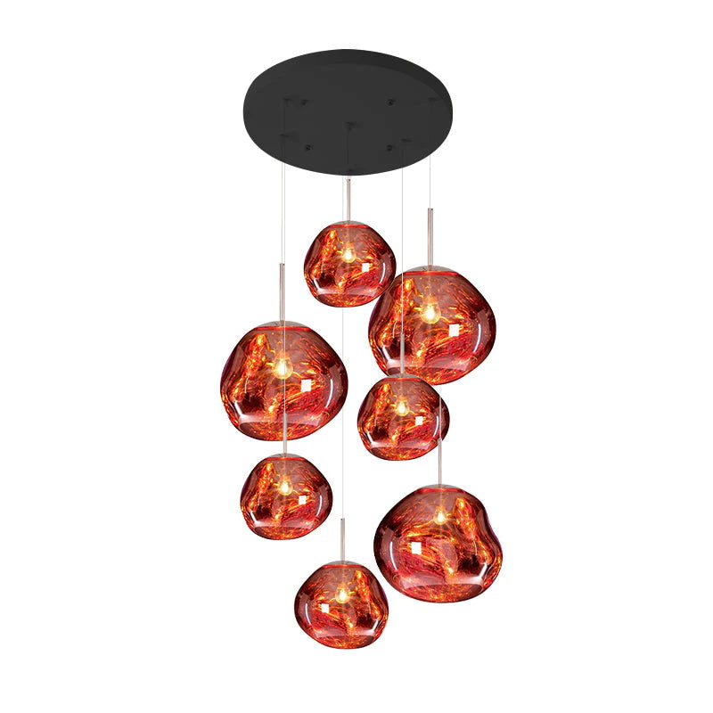 Frendorf | Mehrflammige Pendelleuchte | Skulpturales Melt Design