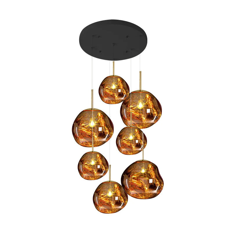 Frendorf | Mehrflammige Pendelleuchte | Skulpturales Melt Design