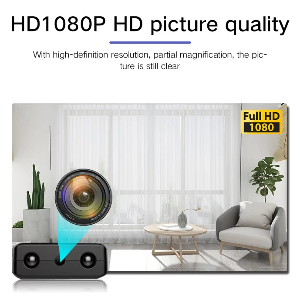 Micro HD Kamera mit WiFi und Audio - Kompakte Überwachungskamera mit Nachtsicht