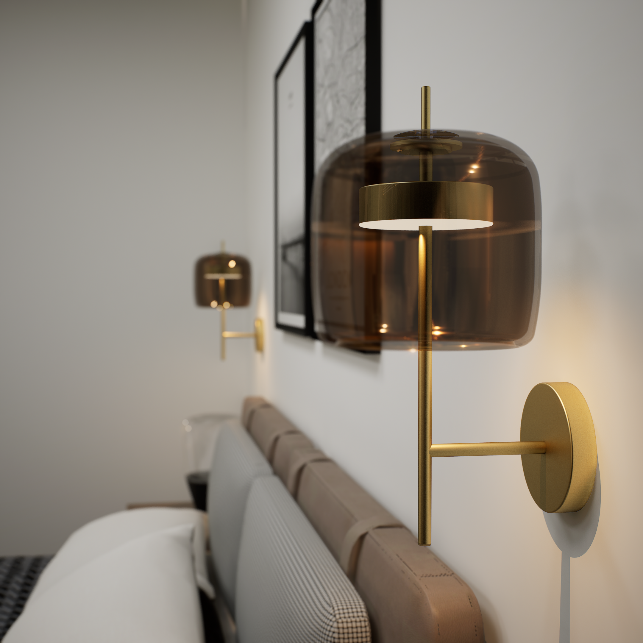 Wandleuchte im Mid-Century-Stil