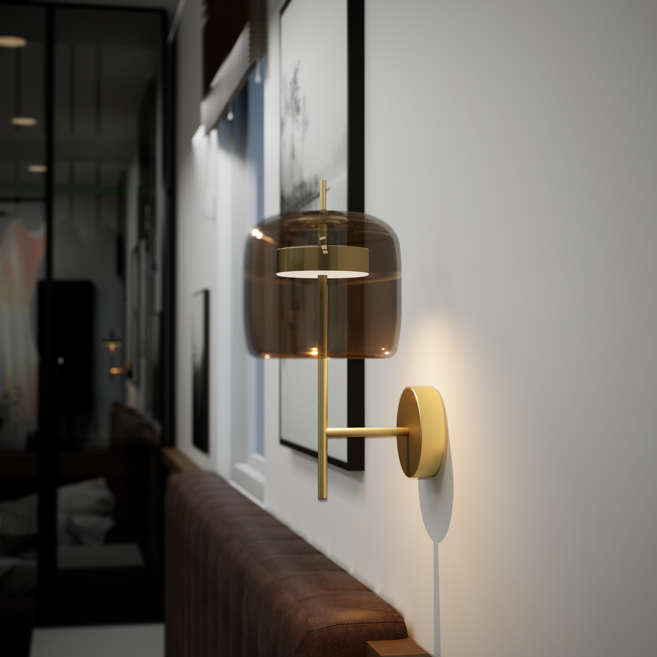 Wandleuchte im Mid-Century-Stil