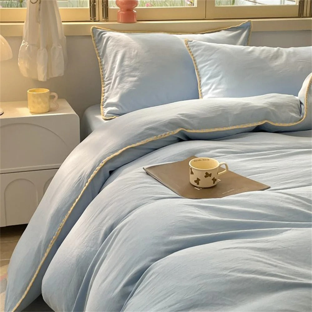 Minimalistisches Bettbezug-Set aus 100% Polyester – Weich und Atmungsaktiv